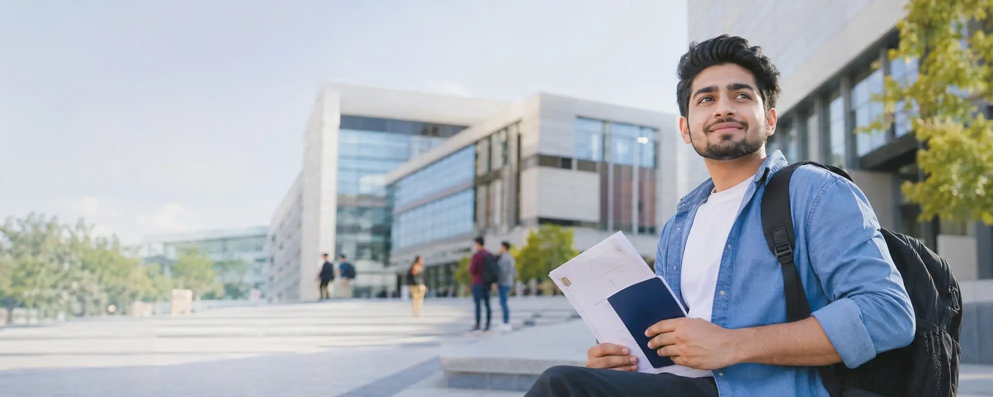 Student preparing to study abroad